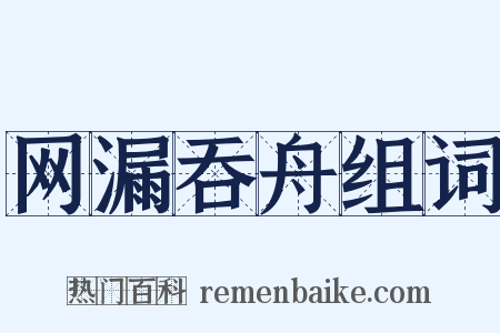 网漏吞舟组词是什么意思的图片